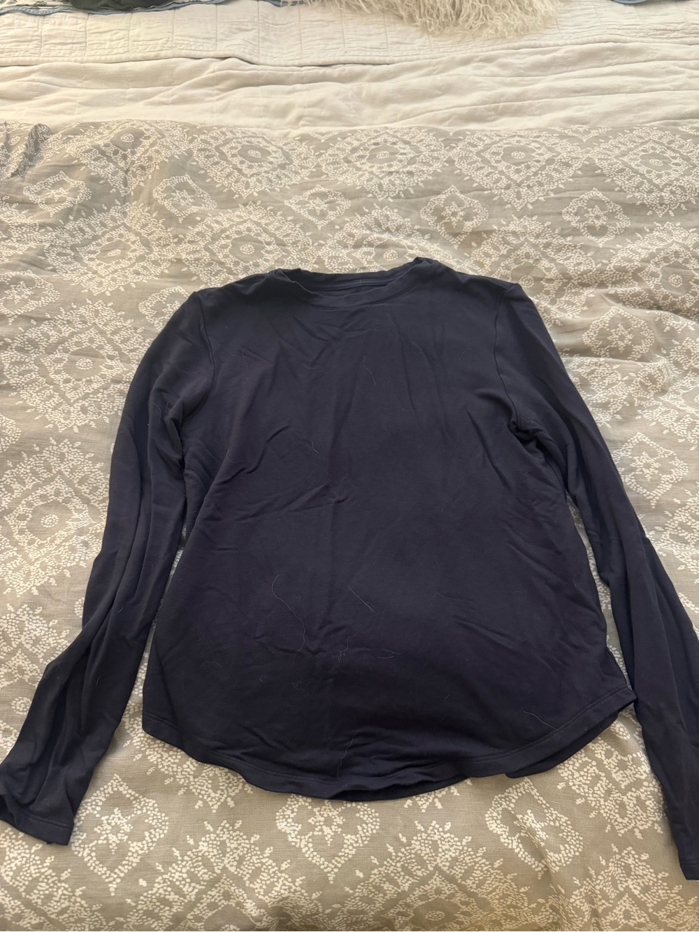 lululemon athletica Navy Long-Sleeve Crew Top